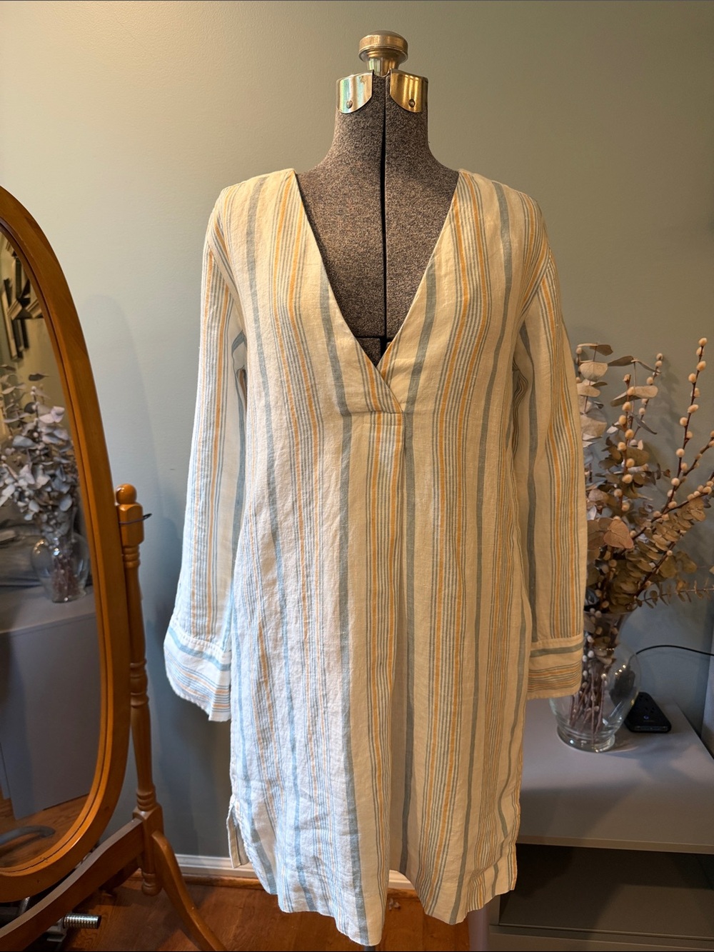 Faherty Striped Linen Tunic